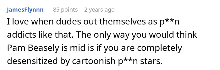 Screenshot of a comment from an online incel forum discussing desensitization to adult content among users.