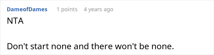 Screenshot of a Reddit comment with the user DameofDames responding NTA about coworker entitlement and lunch pickups.