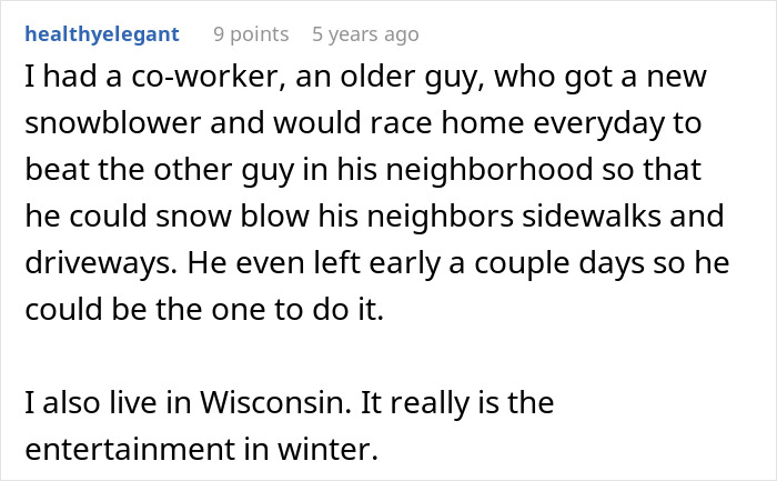 Man with a snowblower clearing snow while making sure a neighbor&rsquo;s driveway remains snowed in.