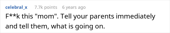 Screenshot of a shocked woman reading a comment about roommate&rsquo;s parents using a spare key and acting like babysitters.