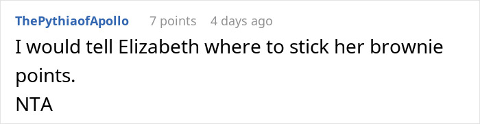 Screenshot of a Reddit comment where a user discusses a woman volunteering her boyfriend for free labor and his refusal.