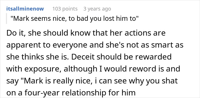 Screenshot of a Reddit comment discussing a breakup after a woman suggests an open relationship, highlighting emotional regret.