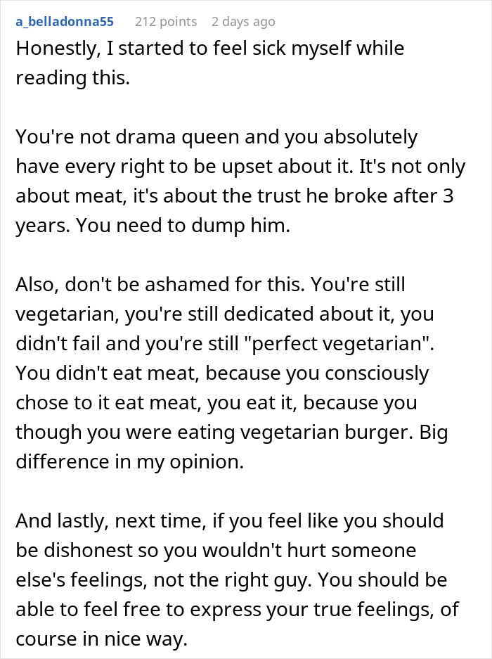 Boyfriend Laughs As Vegetarian Girlfriend Pukes In The Bathroom: "I Knew You’d Like Meat More" Boyfriend Laughs As Vegetarian Girlfriend Pukes In The Bathroom: "I Knew You’d Like Meat More"