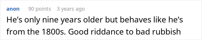 Screenshot of an online comment criticizing a man for wanting his girlfriend to stop dressing like Ms. Frizzle.