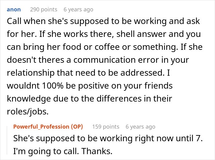 Reddit conversation discussing a woman&rsquo;s role as a psychiatric nurse and issues revealed in her relationship.