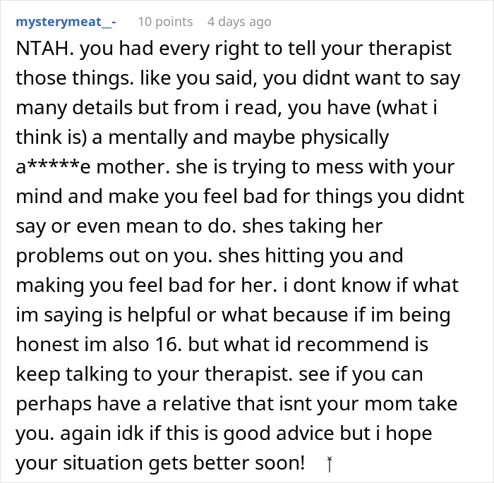 Teen regrets being honest with her therapist as her mother faces trouble with CPS, sharing struggles and seeking support. Teen regrets being honest with her therapist as her mother faces trouble with CPS, sharing struggles and seeking support.