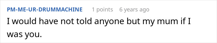 Screenshot of a forum comment discussing a DNA test causing major family chaos involving an uncle revealed as dad.