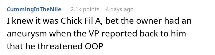 Text conversation on screen showing a user blowing up after coworker stops picking up lunches due to entitlement.