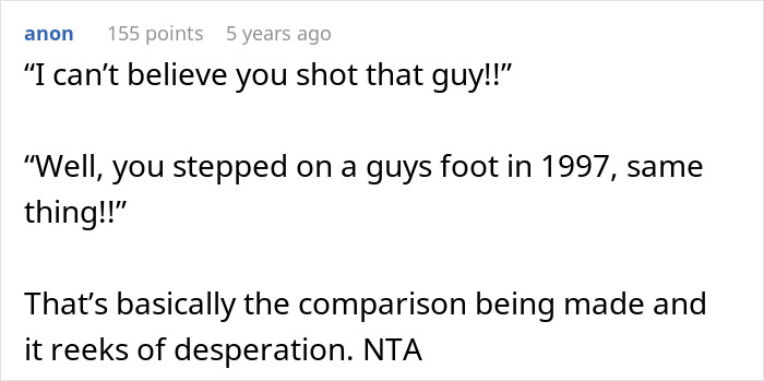 Comment discussing refusal to support dad and mistress at wedding, expressing strong emotions and judgment on the situation.