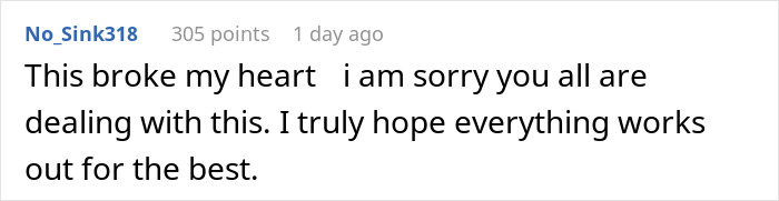 Comment expressing sympathy and hope for a widowed dad facing challenges with his teen daughter's jealousy.