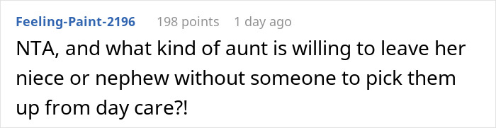 Screenshot of a Reddit comment discussing family favors and responsibilities, highlighting lack of help reciprocity.