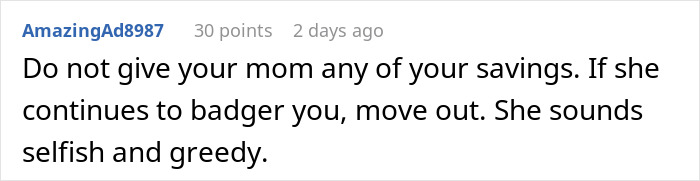 &ldquo;Struggling&rdquo; Mom Sees 19YO Daughter's $4K Savings And Demands Half, Mad As She Won't Hand It Over