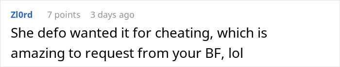 Screenshot of a comment discussing suspicion around a girlfriend’s second phone and cheating with her boyfriend. Screenshot of a comment discussing suspicion around a girlfriend’s second phone and cheating with her boyfriend.