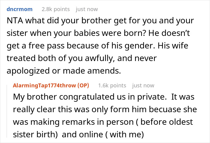 Baby-Obsessed SIL Acts Cruelly To Pregnant In-Laws, Wants Them To Play Happy Family At Her Baby Shower Baby-Obsessed SIL Acts Cruelly To Pregnant In-Laws, Wants Them To Play Happy Family At Her Baby Shower