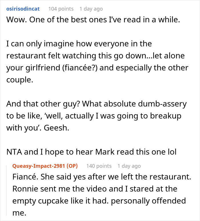 Alt text: Man’s planned proposal goes awry when his engagement ring accidentally ends up in another woman’s dessert at a restaurant