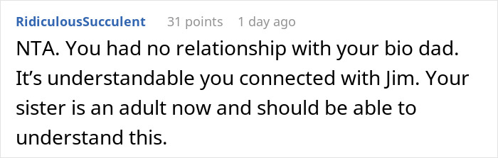 Screenshot of a Reddit comment discussing a teen calling stepdad dad and suggesting therapy instead of screaming. Screenshot of a Reddit comment discussing a teen calling stepdad dad and suggesting therapy instead of screaming.