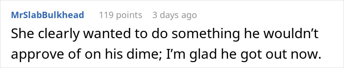 Screenshot of an online comment expressing relief about escaping a suspicious boyfriend and a second phone situation. Screenshot of an online comment expressing relief about escaping a suspicious boyfriend and a second phone situation.