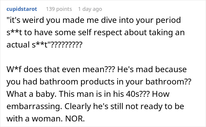 Guy Leaves Girlfriend's Apartment Upset, She Later Finds Out It's Because Of Period Products