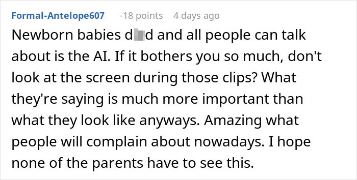 Comment criticizing Netflix&rsquo;s creative decision in the Lucy Letby documentary making it hard to watch.