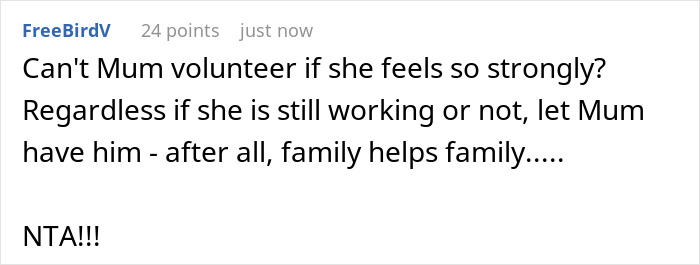 Commenter discussing family support for single mom and baby, emphasizing older sister helping like nobody else.