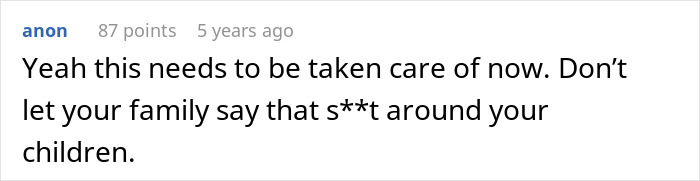 Comment expressing concern about a wife&rsquo;s secret exposed after giving birth to a black child, fearing family impact.