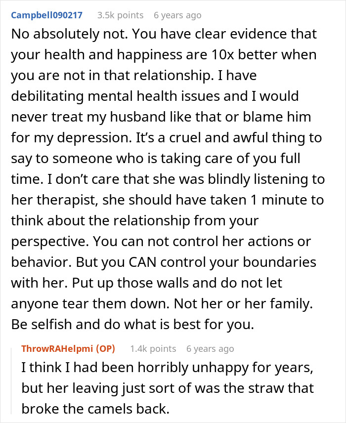 Reddit comments discussing a man giving his wife a second chance after she leaves and begs to return.