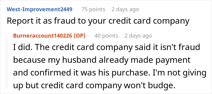 Screenshot of a forum discussion where a wife is horrified as jobless spouse drains emergency fund on World Cup expenses.