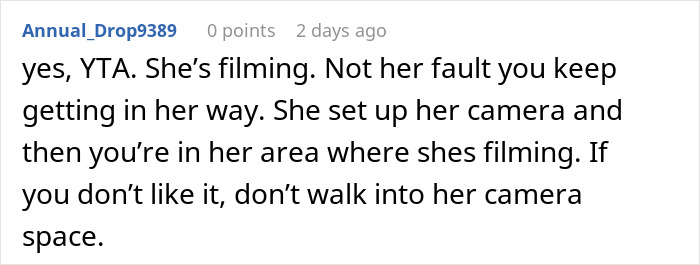 Woman rolls her eyes at guy calling him a creep after he asks her to stop filming him at the gym.
