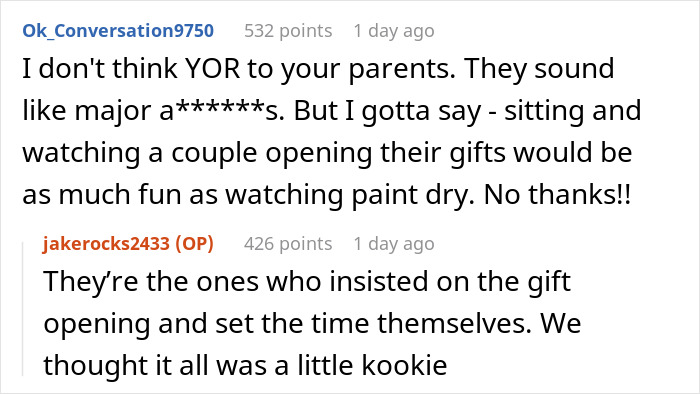 Man upset parents force him to have beer at wedding and leave early because of music, highlighted in online discussion.