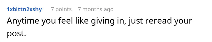 Screenshot of an online comment where a user encourages a woman sharing struggles with husband who keeps leaving and coming back.