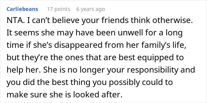 Text post showing user Carliebeans commenting on a psychiatric nurse who becomes a psychiatric patient after a secret is revealed.