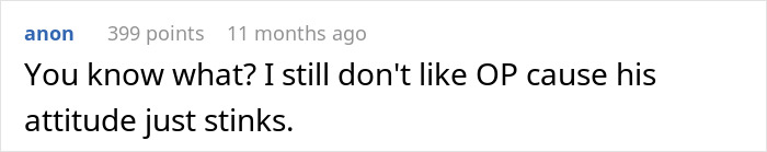 Comment expressing dislike for a man embarrassed by his girlfriend&rsquo;s style and related childhood trauma.