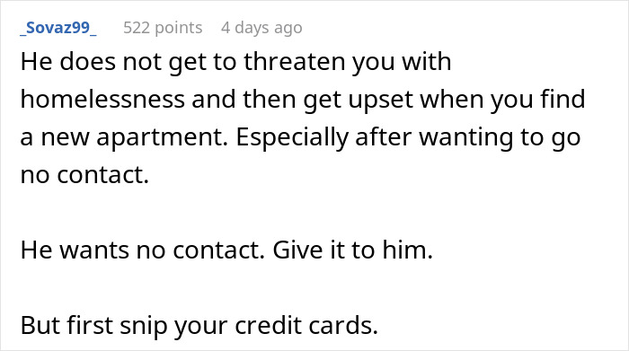 Screenshot of an online comment about a boyfriend giving girlfriend time to fix finances before marriage.