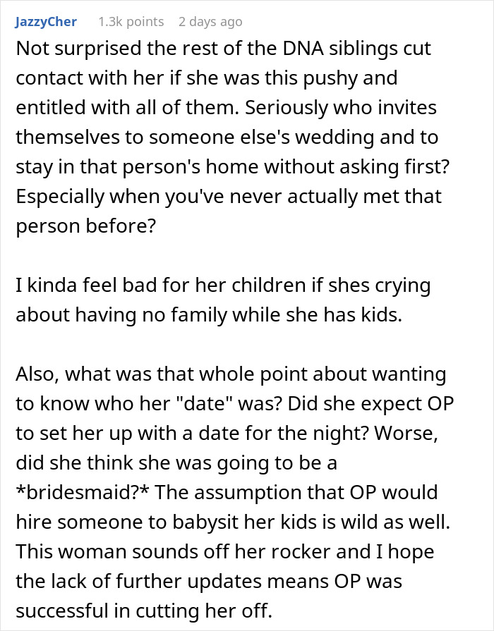 Woman Finds Biological Sister Wanting To Connect, Assumes She’s Invited To Her Wedding Woman Finds Biological Sister Wanting To Connect, Assumes She’s Invited To Her Wedding