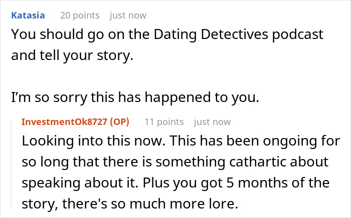 Screenshot of a woman checking her suspicious boyfriend&rsquo;s past online, horrified to find out he&rsquo;s already married.