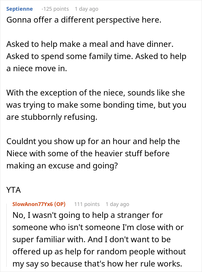 Screenshot of a Reddit discussion about a woman enforcing family rules on her boyfriend&rsquo;s son who doesn&rsquo;t live with them.