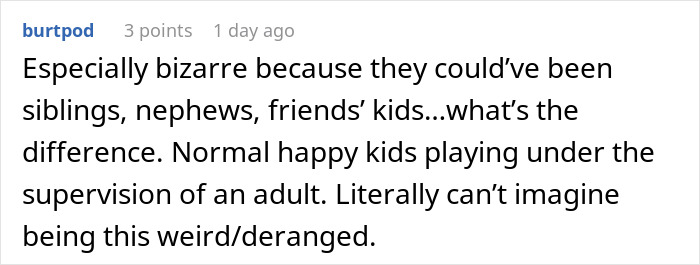 Comment discussing bizarre behavior of unhinged mom at trampoline park while kids play under adult supervision.