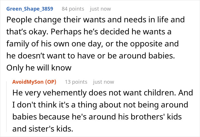 Discussion about boyfriend breakup and new grandma drama focusing on changing desires around family and children.