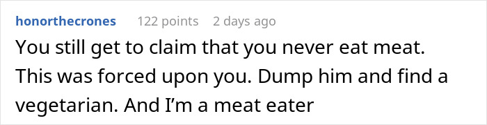 Boyfriend Laughs As Vegetarian Girlfriend Pukes In The Bathroom: "I Knew You’d Like Meat More" Boyfriend Laughs As Vegetarian Girlfriend Pukes In The Bathroom: "I Knew You’d Like Meat More"