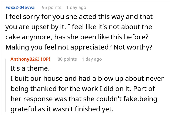 Ungrateful Wife Bins Husband&rsquo;s Cake Gift Because Of A "Bad Mood," He&rsquo;s Livid Over A Lack Of Apology