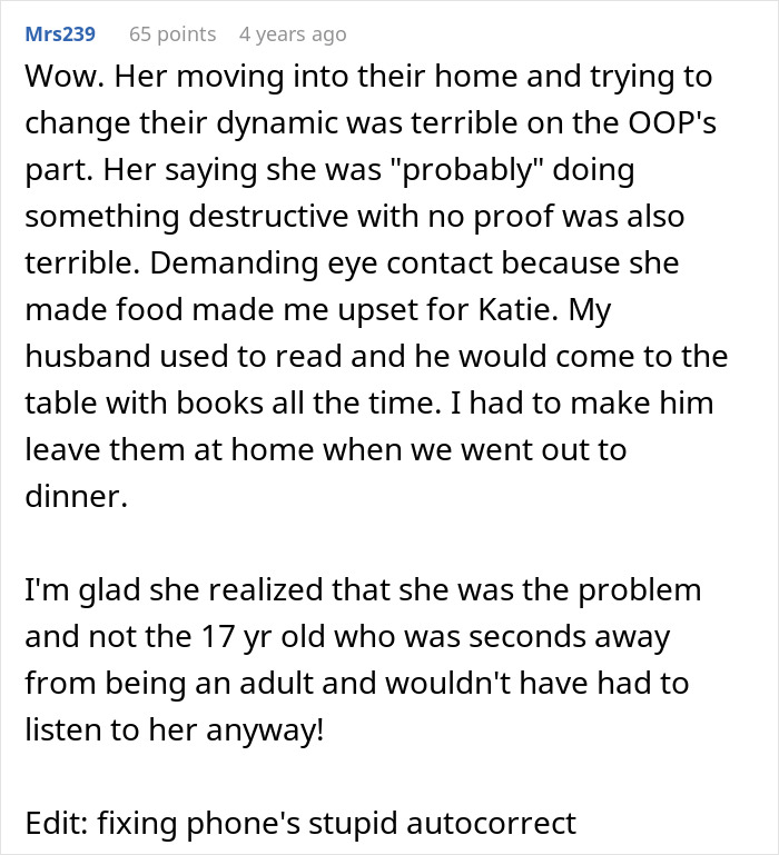 Woman Bashed Online For Turning Into Evil Stepmother For Shy And Introverted 17YO