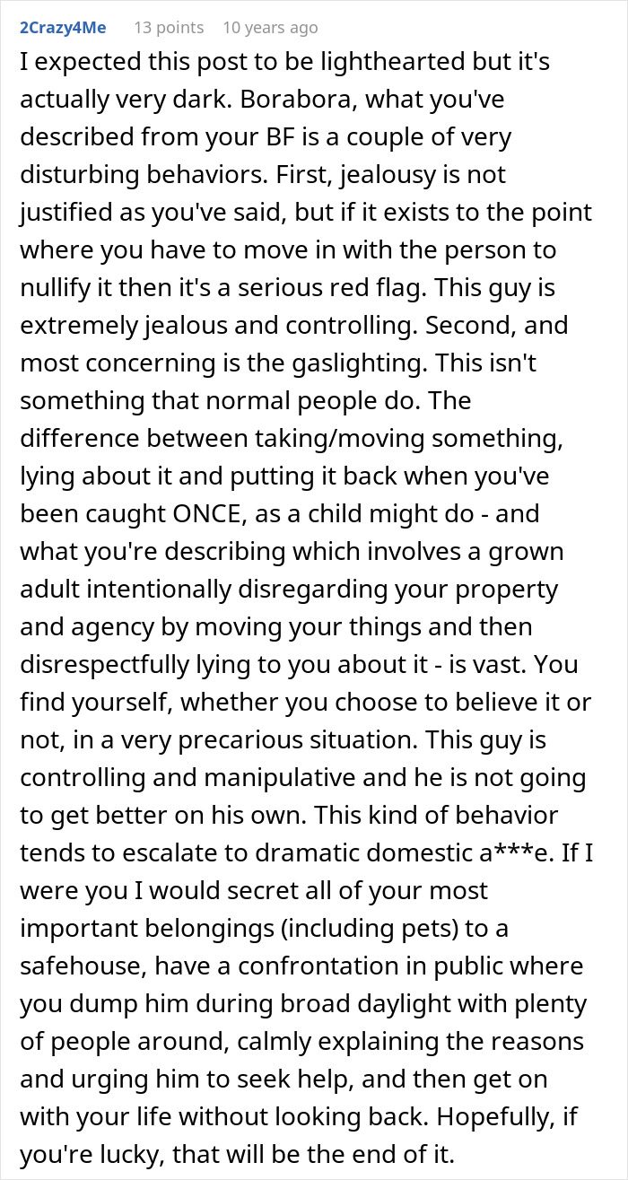 Woman Moves In With Her Boyfriend Of 5 Months, Suddenly Her Things Start Disappearing