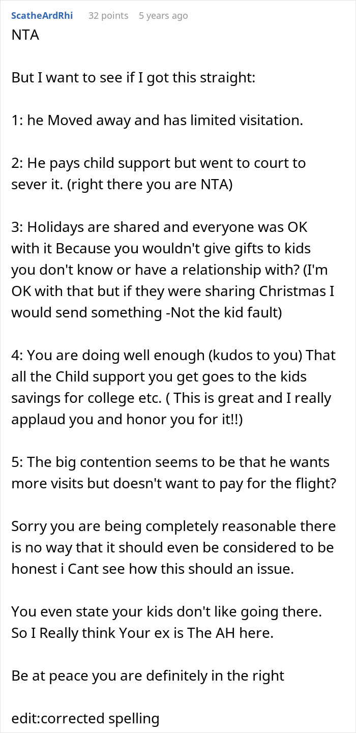 Guy Expects Ex To Spend Loads Of Money Flying Kids Out To Meet His New Fam, Mad When She Says No