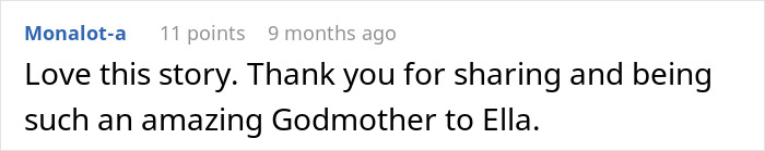 Comment praising a story about a teen confronting stepmom for erasing late mom&rsquo;s memory, showing strong family emotions.