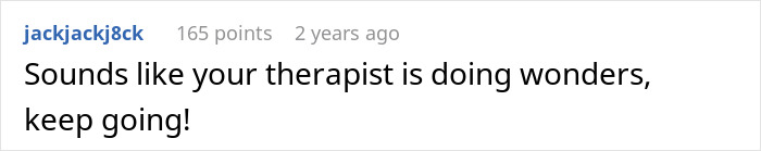 Screenshot of an online comment discussing a woman standing up against a man&rsquo;s use of her submissive nature.