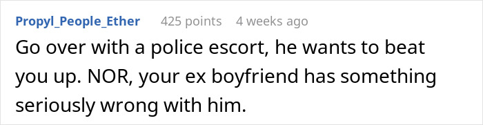 Screenshot of a social media comment discussing concerns about inappropriate conversations with a boss after boyfriend&rsquo;s reaction.