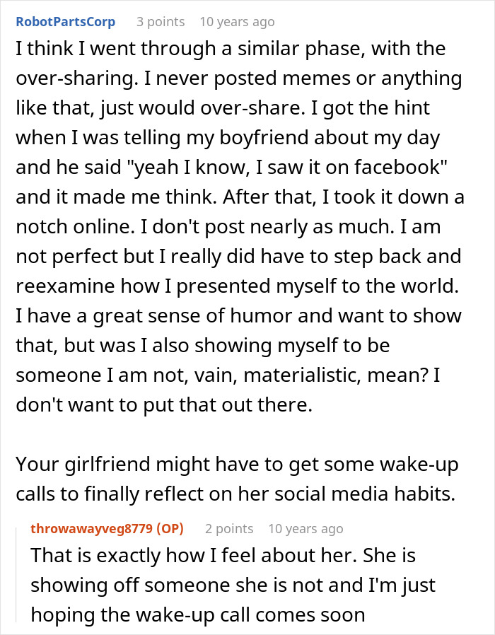 Woman Posts Absolutely Everything Online, Her Boyfriend Hates It: "Social Media Attention Seeker"