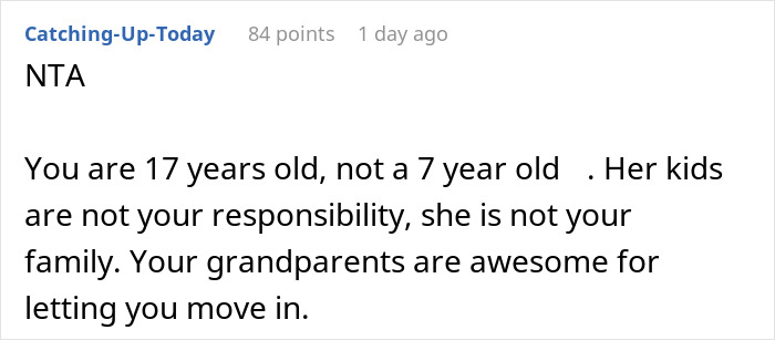 Comment on a forum discussing a woman trying to enforce family rules on her boyfriend&rsquo;s son who doesn&rsquo;t live with them.