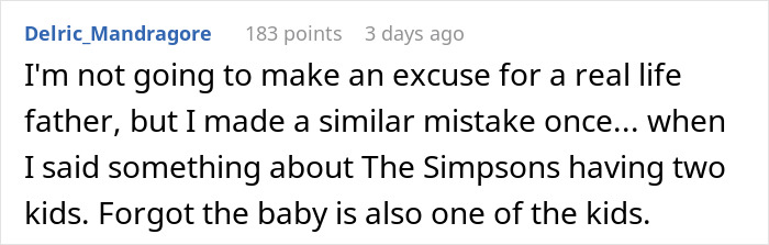 Man humorously admits forgetting how many kids he has while trying to warn couple about having children.