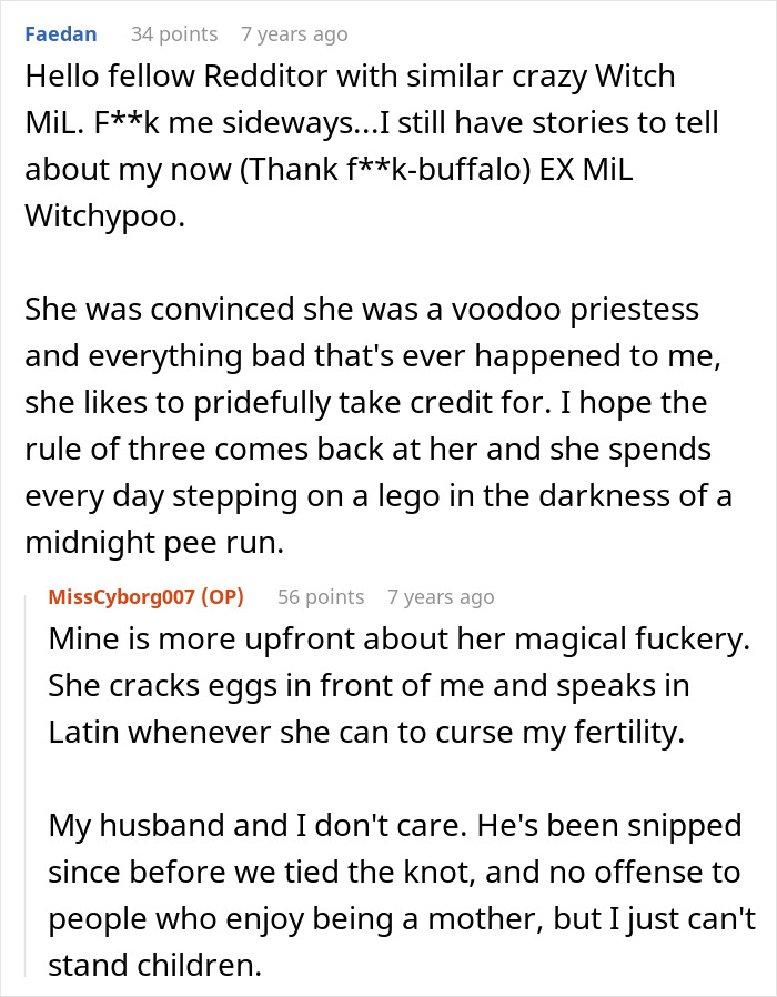 Reddit thread about a MIL trying to catfish a woman to prove cheating, leading to unexpected consequences.